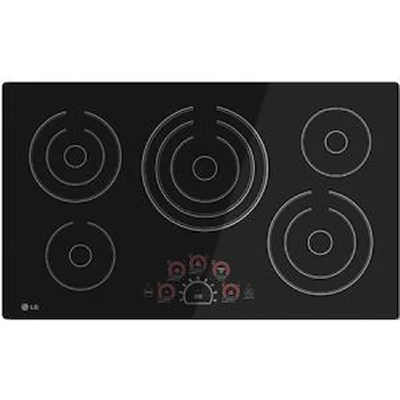 36" Built-In Electric Cooktop with SmoothTouch™ Controls and 5 Radiant Elements